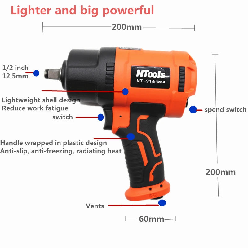 1500 NM Impact Pneumatic Wrench