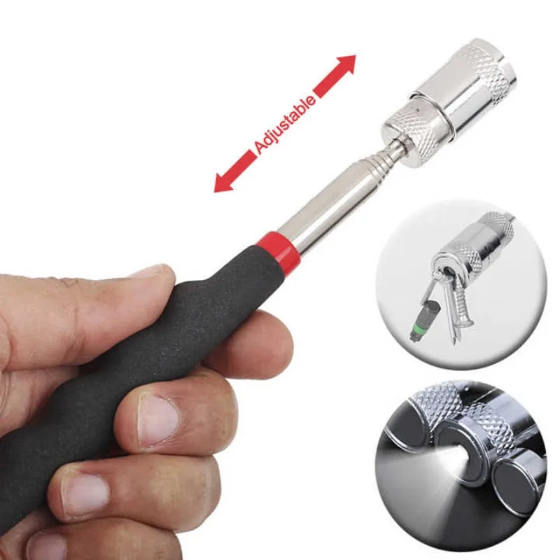 Metal Pickup Stick - Portable Magnetic Pickup Tool with Light