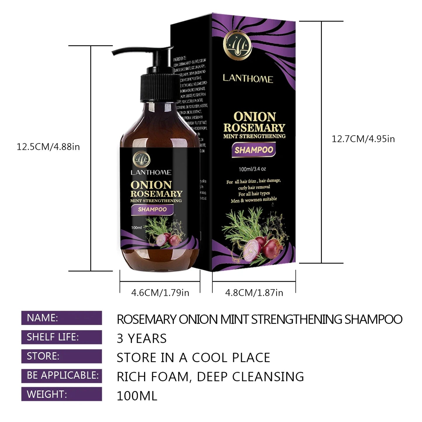 Shampoo Schnelles Haarwachstum Rosmarin Zwiebel