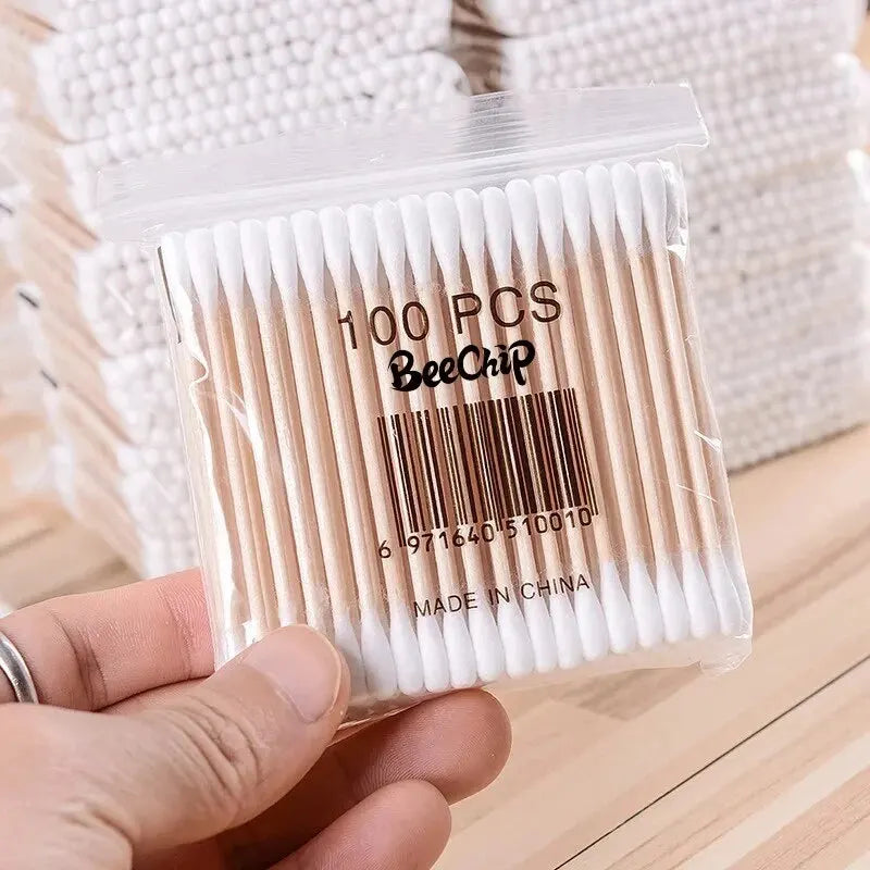 200PCS Wooden Double-Ended Cotton Swabs