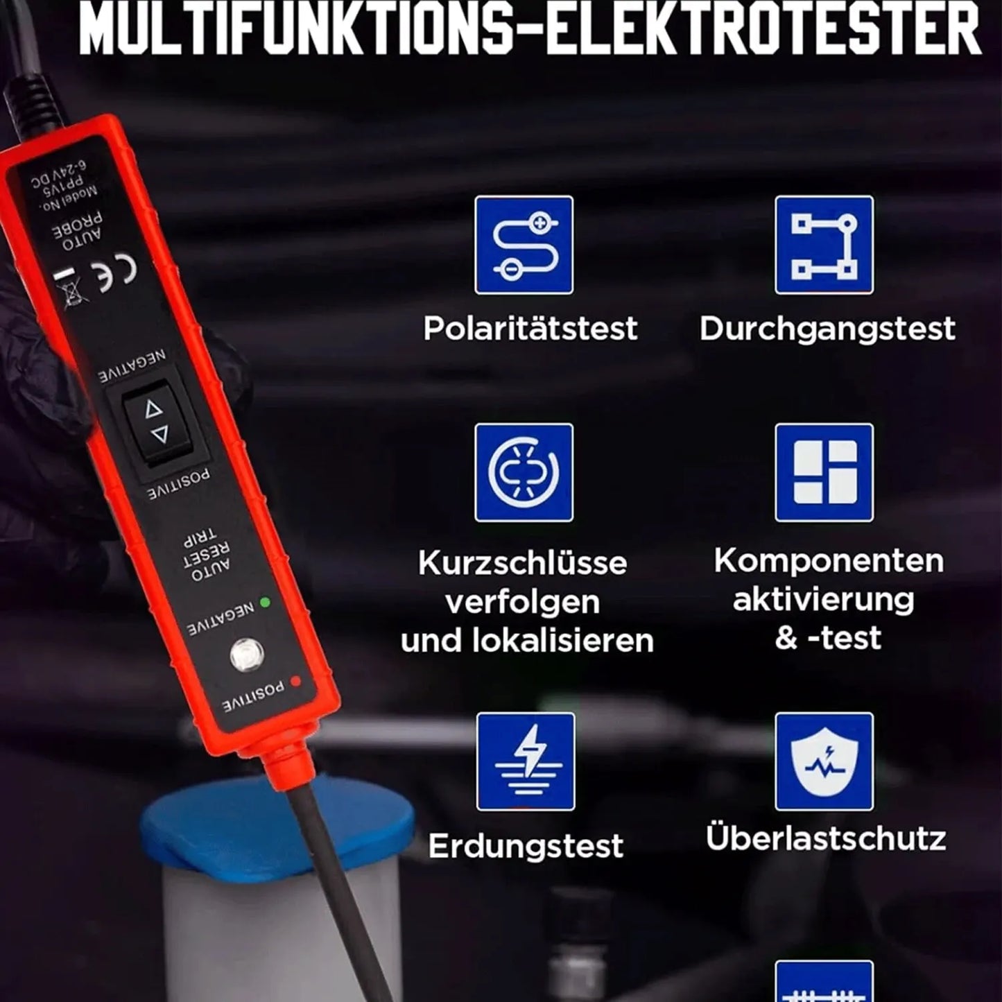 Bilkretstestare - Power Circuit Probe Detector