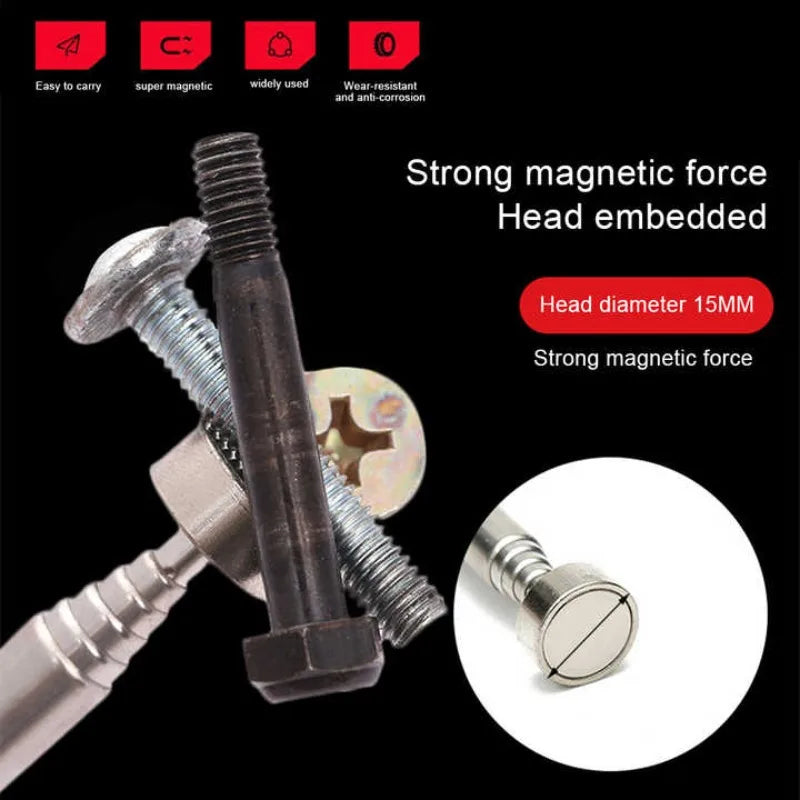 Metal Pickup Stick - Portable Magnetic Pickup Tool with Light